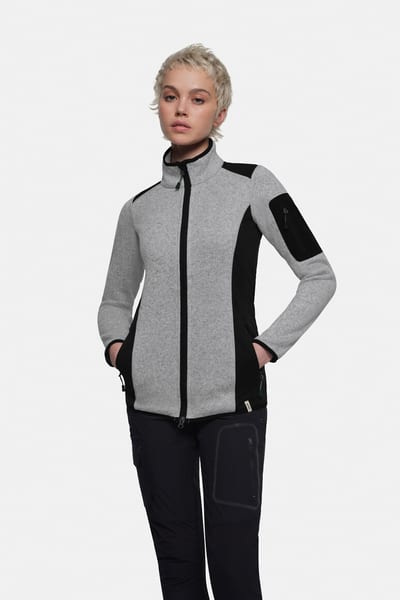 Damen Strickfleecejacke