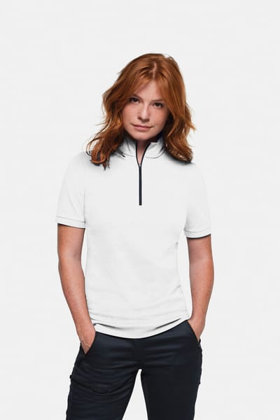 Damen Zip-Shirt Piqué MIKRALINAR® ECO