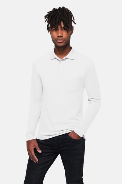 Pocket-Longsleeve-Polo MIKRALINAR® ECO