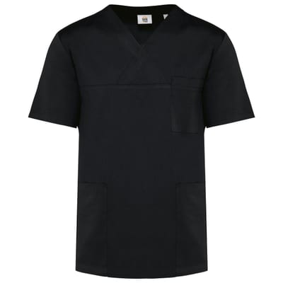 Kurzärmlige Unisex-Tunika aus Baumwollpolyester