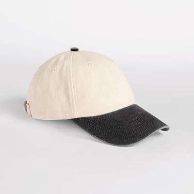 Kompakte Vintage-Cap mit kontrastfarbener Schirm
