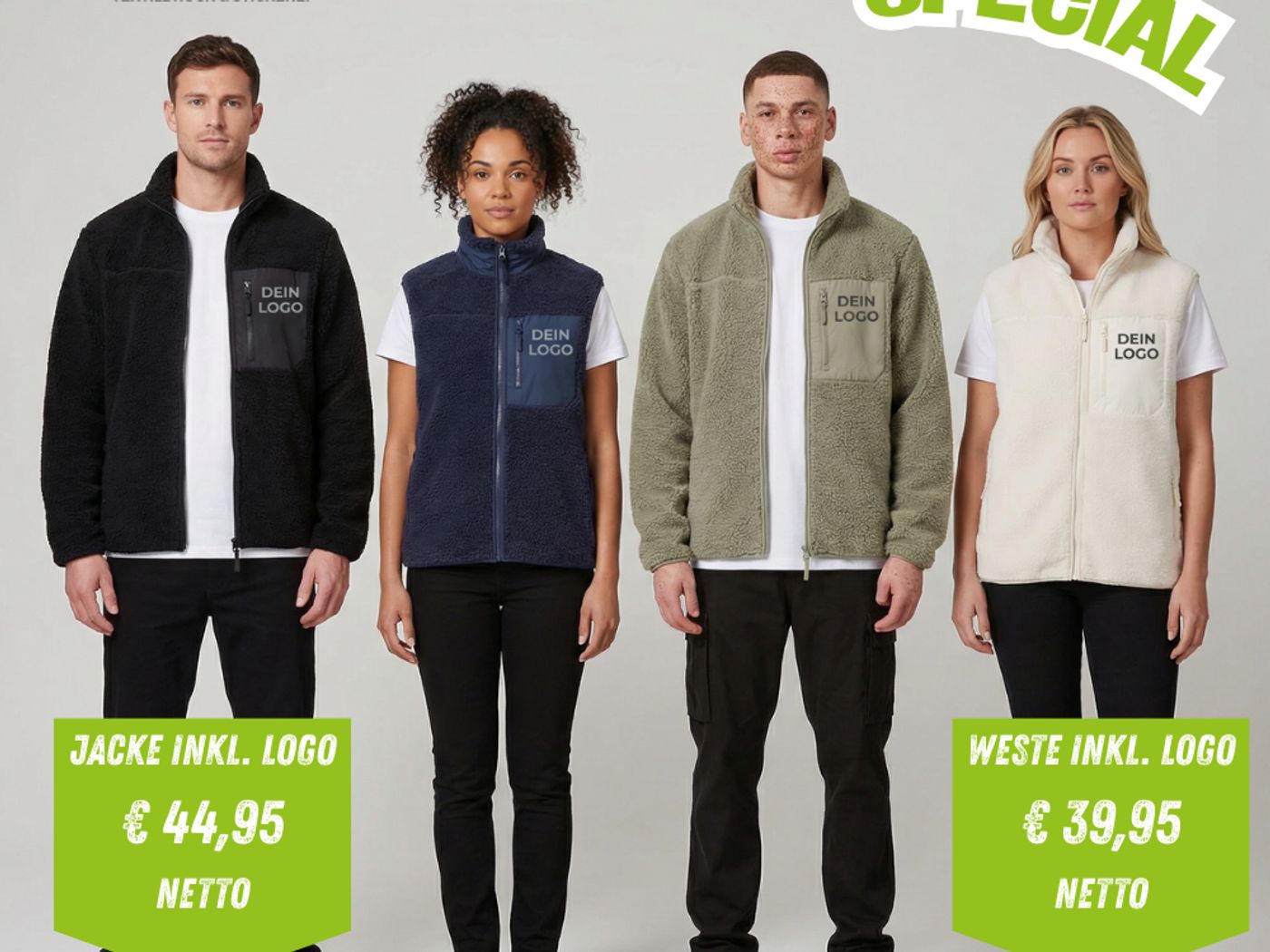 Sherpa Jacken & Westen mit Firmenlogo – warm, hochwertig und perfekt für den Arbeitsalltag